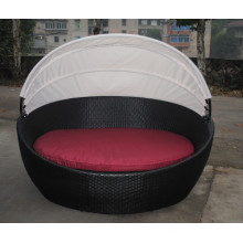 Cama de mimbre al aire libre cama plegable muebles Set